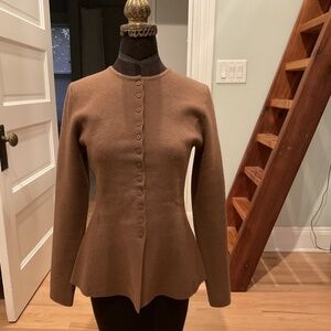 Primark Wool Mix Button Down Sweater Taupe NWT